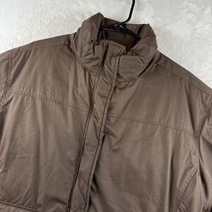 Columbia Jacket Womens XL Brown Down Feather Nylon Puffer Coat Winter Outdoor
